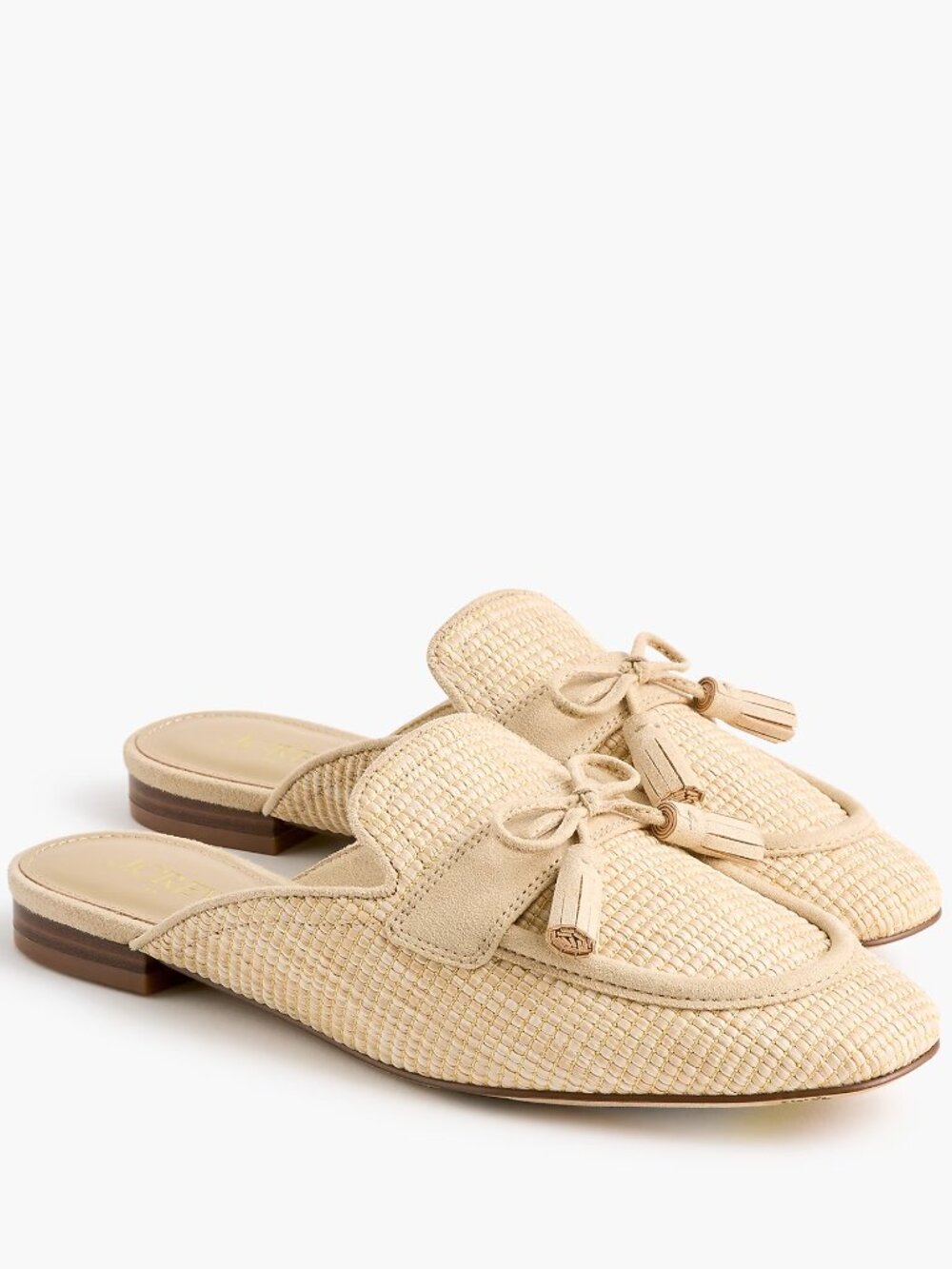 J. Crew Factory Woven tassel mules